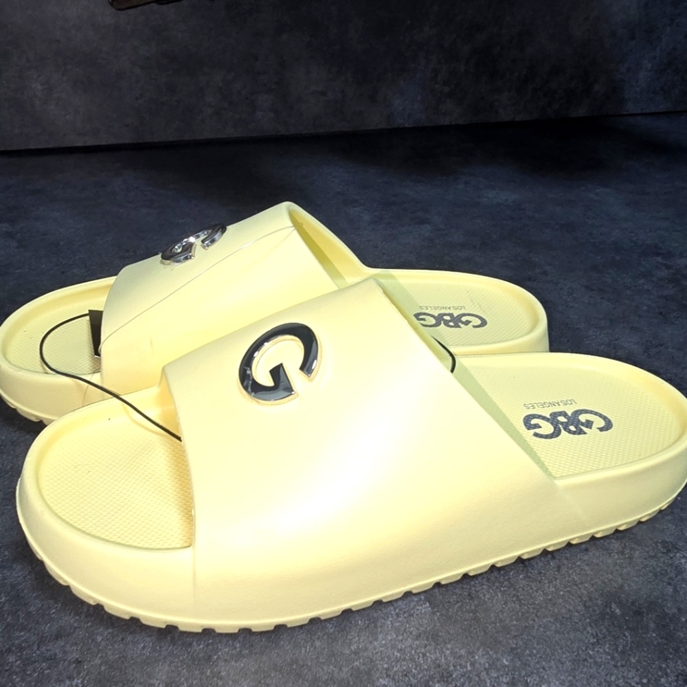 G by Guess Yellow Slide Sandals